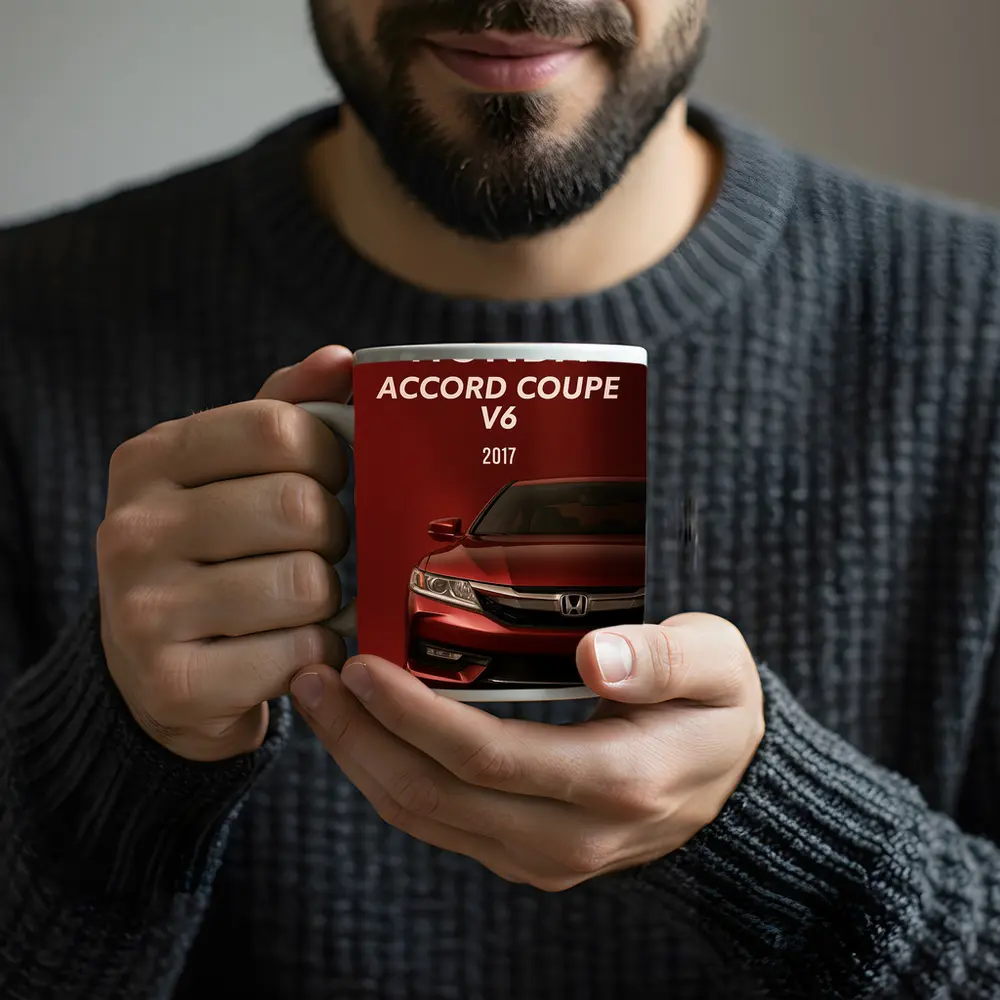 Honda Accord Coupe V6 Red Background – Mugs