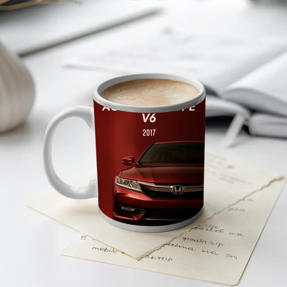Honda Accord Coupe V6 Red Background – Mugs