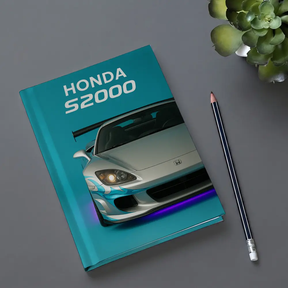 Honda S2000 Sports Car Teal Background – Notebooks