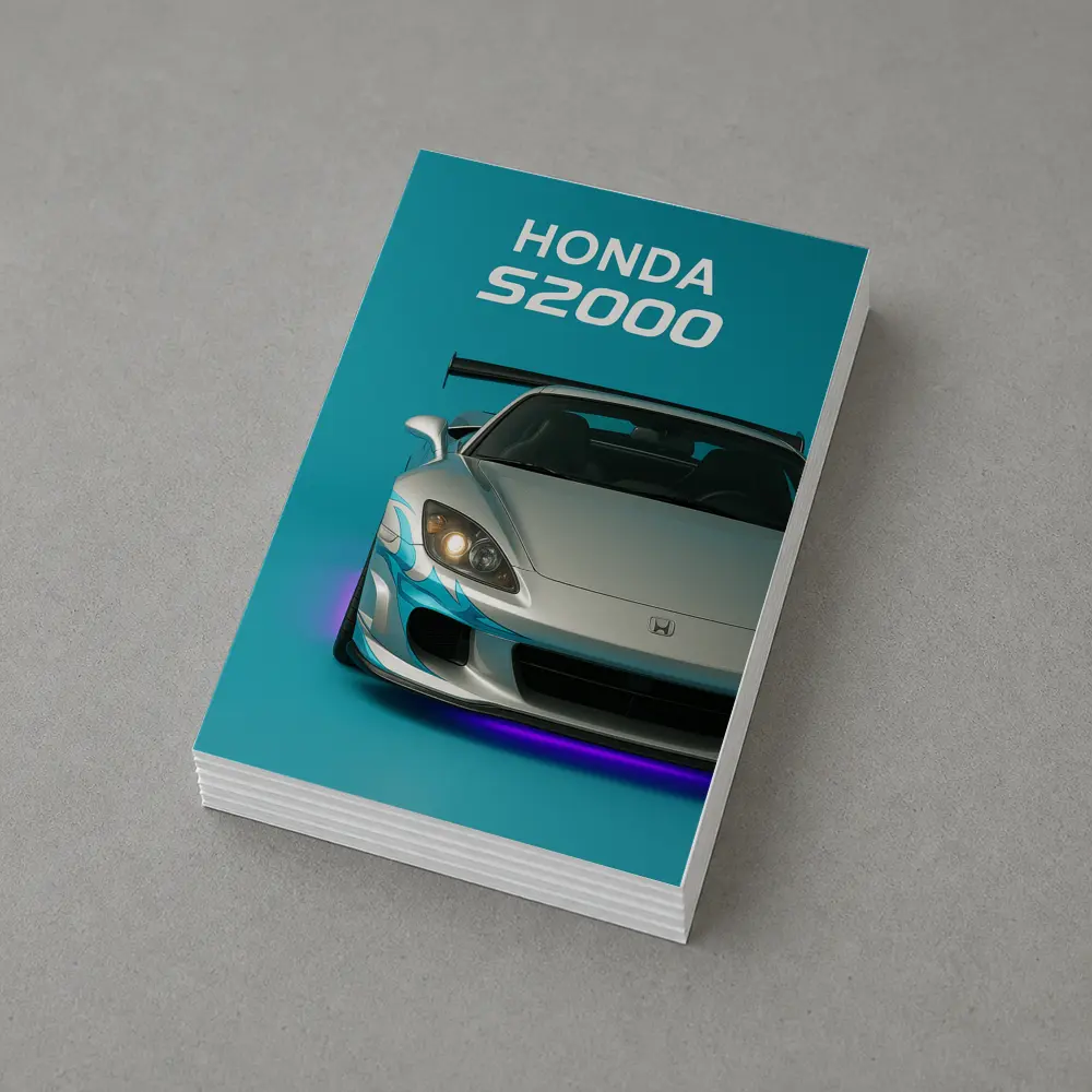 Honda S2000 Sports Car Teal Background – Postcards