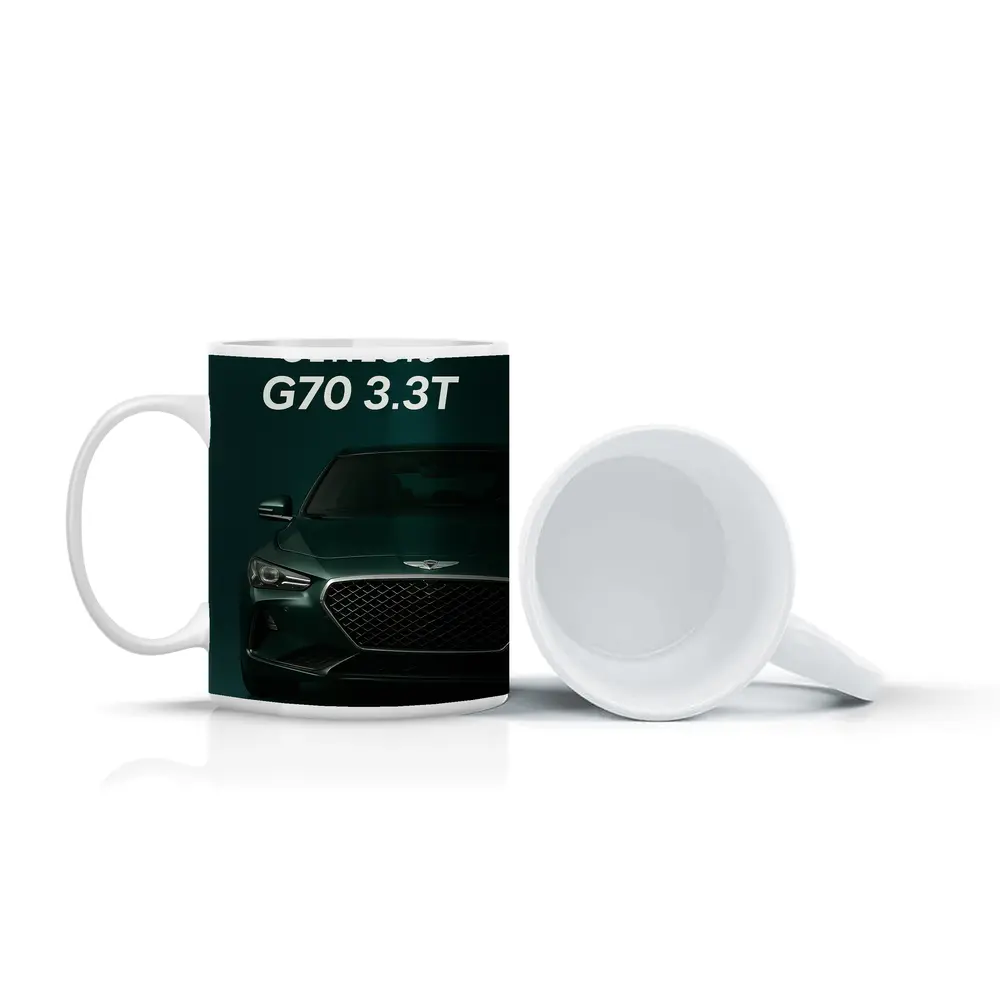 Genesis G70 3.3T Dark Green Front View – Mugs