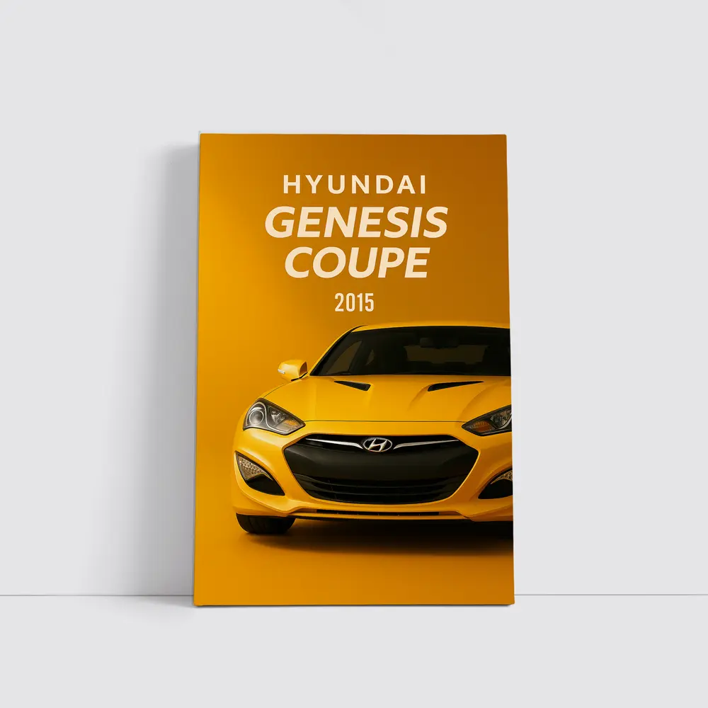Hyundai Genesis Coupe Yellow Sports Car Art – Wall Art