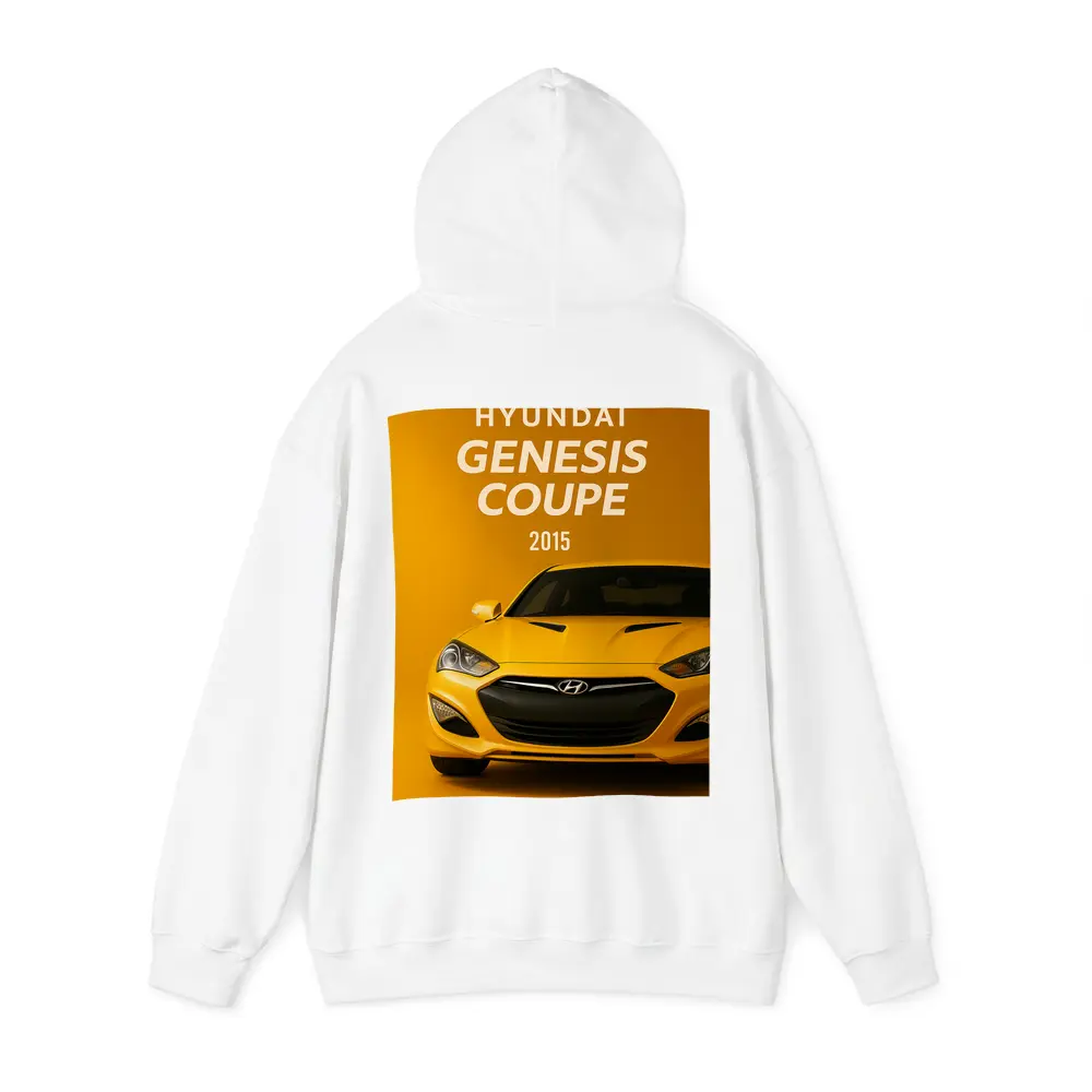 Hyundai Genesis Coupe Yellow Sports Car Art – Hoodies