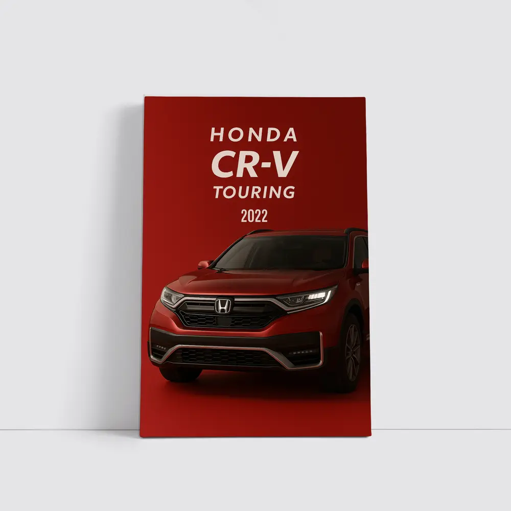 Honda CR-V Touring SUV Red Background – Wall Art