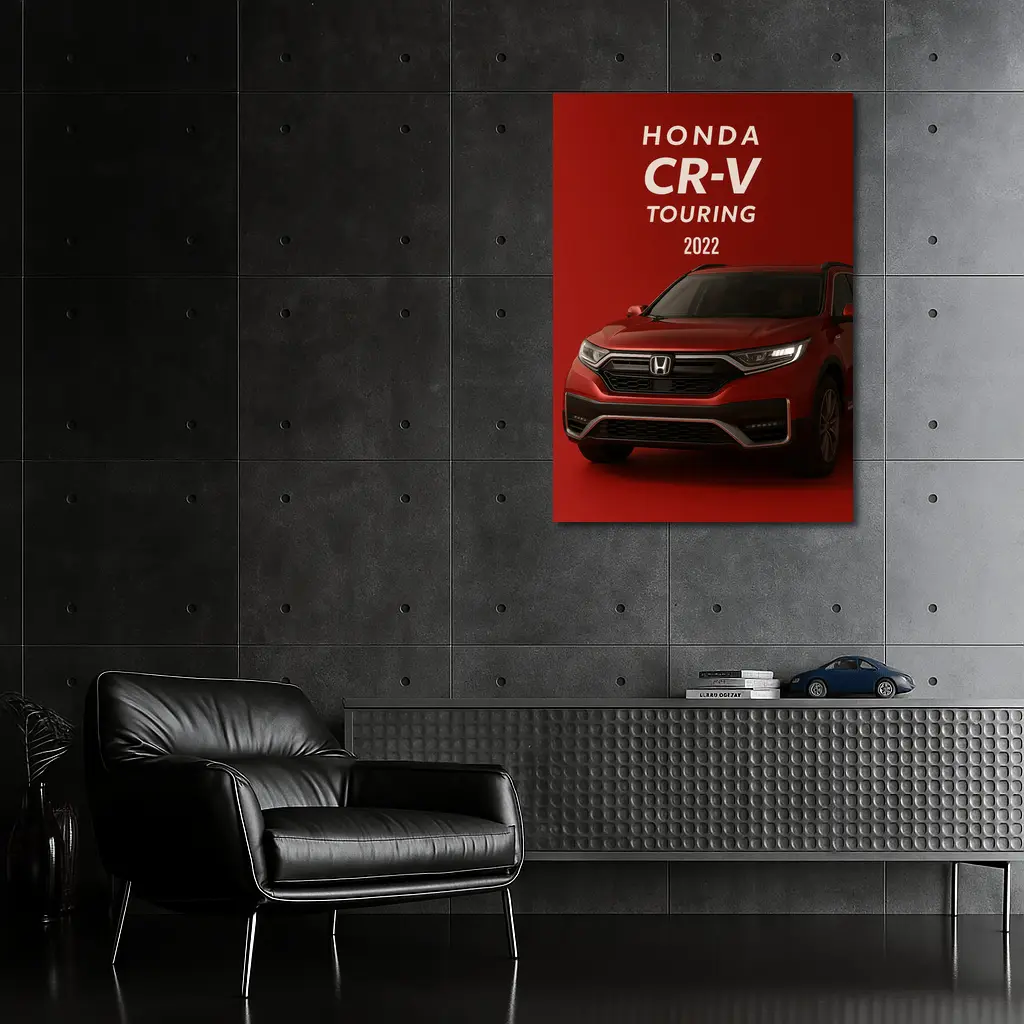 Honda CR-V Touring SUV Red Background – Wall Art