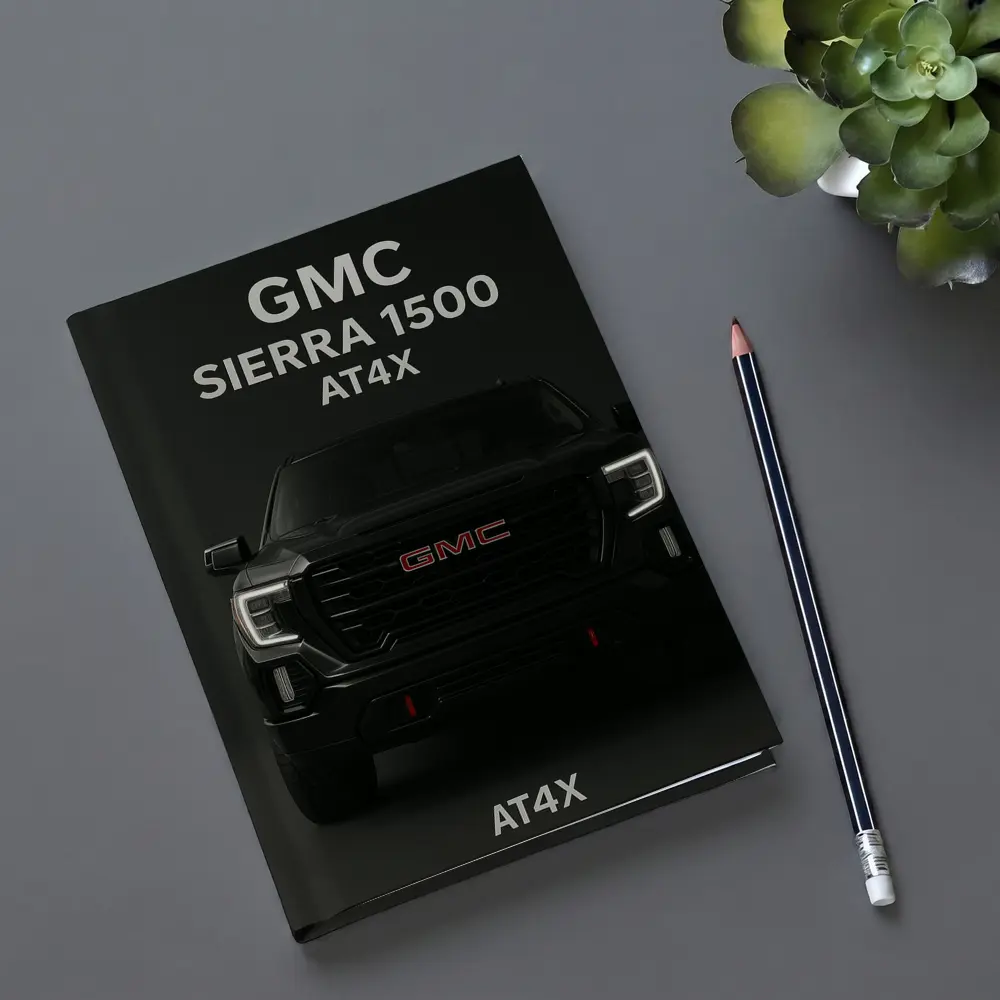 GMC Sierra AT4X Black Truck Dark Background – Notebooks