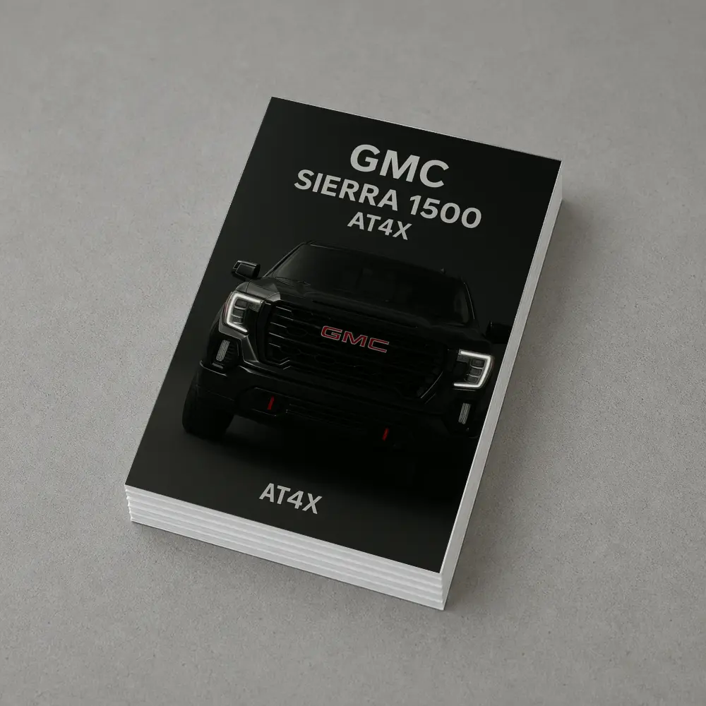 GMC Sierra AT4X Black Truck Dark Background – Postcards
