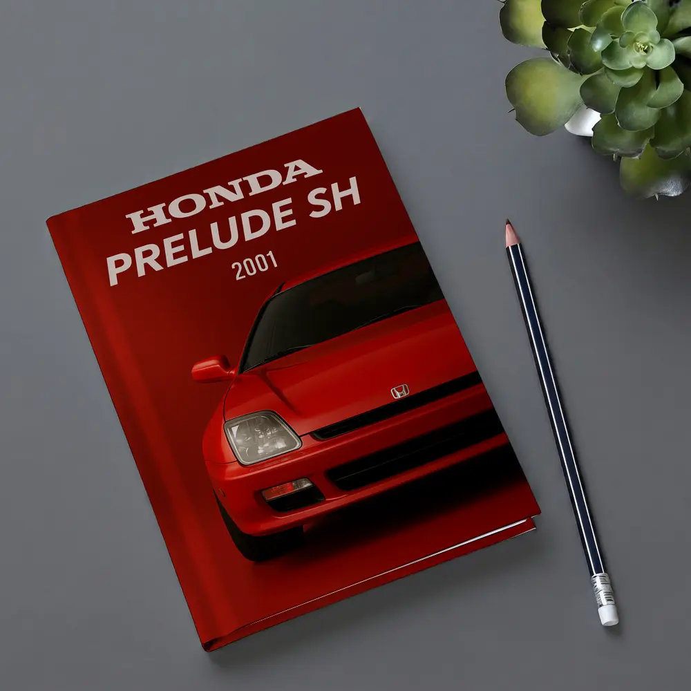 Honda Prelude SH Red Car Art – Notebooks