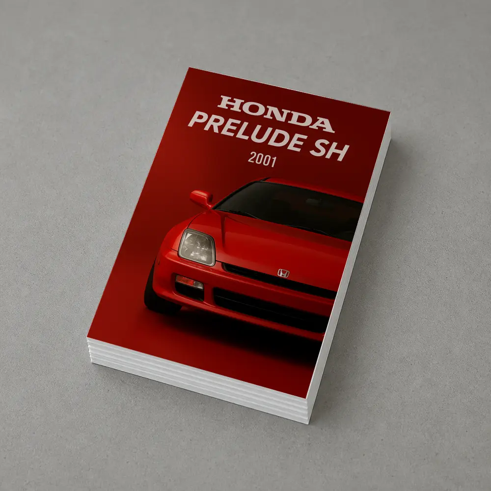 Honda Prelude SH Red Car Art – Postcards