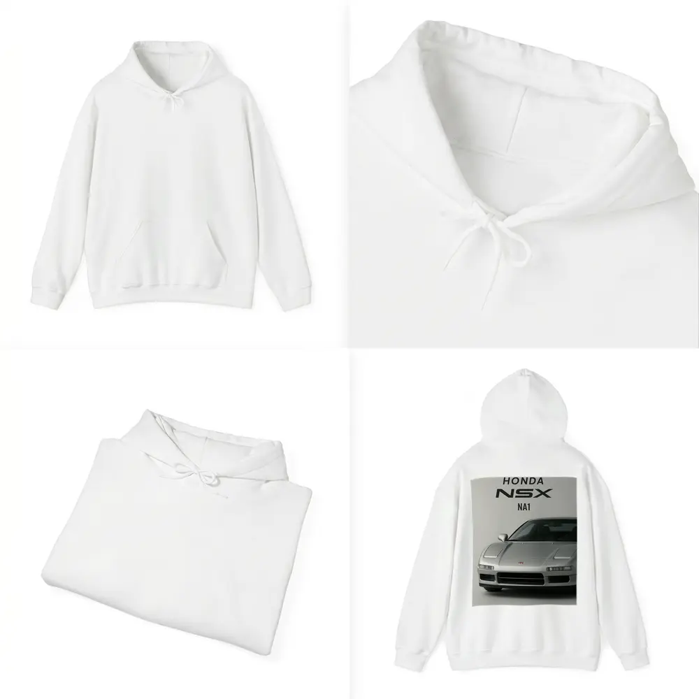 Honda NSX NA1 Silver Front Studio – Hoodies