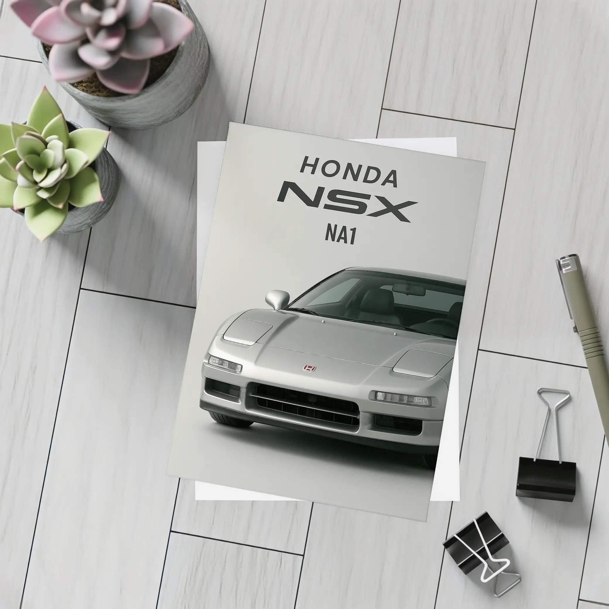 Honda NSX NA1 Silver Front Studio – Postcards