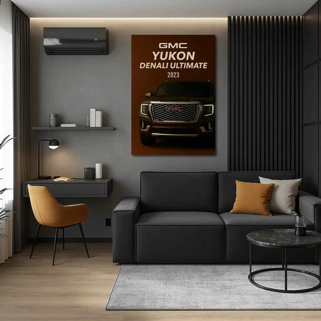 GMC Yukon Denali Ultimate Dark Brown Background – Wall Art