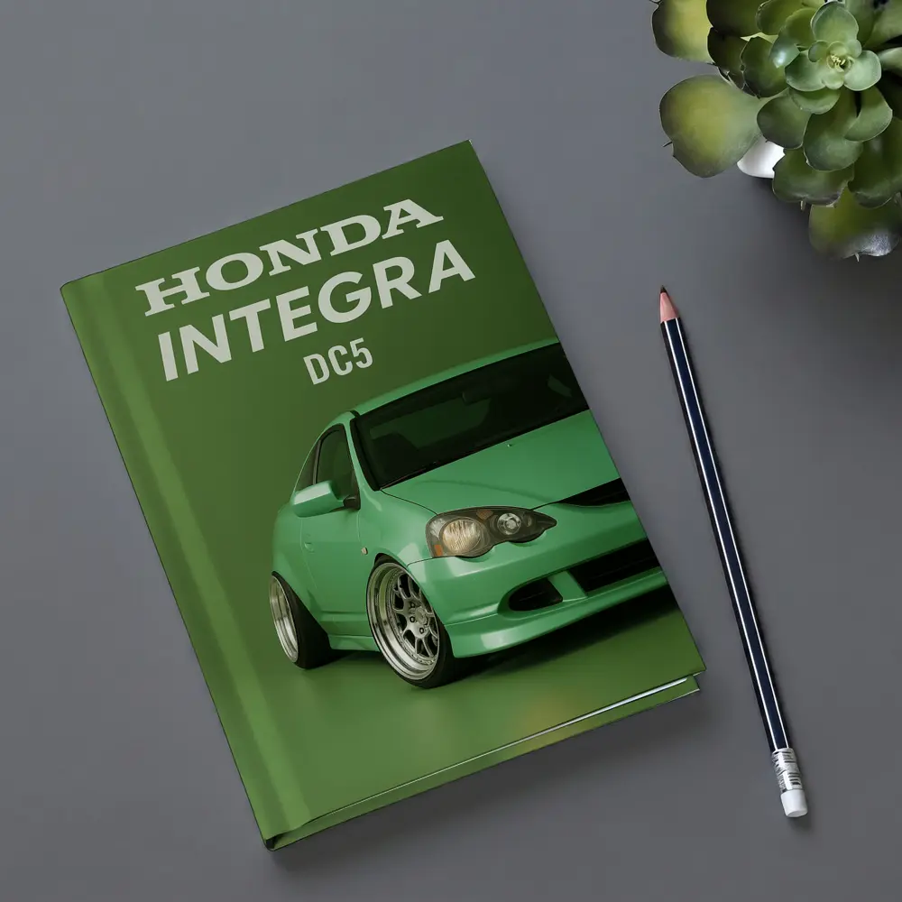 Honda Integra DC5 Green Stance Car Art – Notebooks