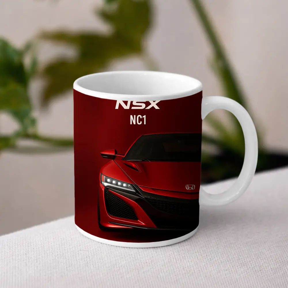 Honda NSX NC1 Red Sports Car Art – Mugs