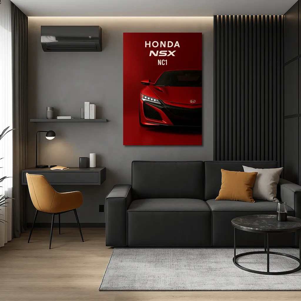 Honda NSX NC1 Red Sports Car Art – Wall Art