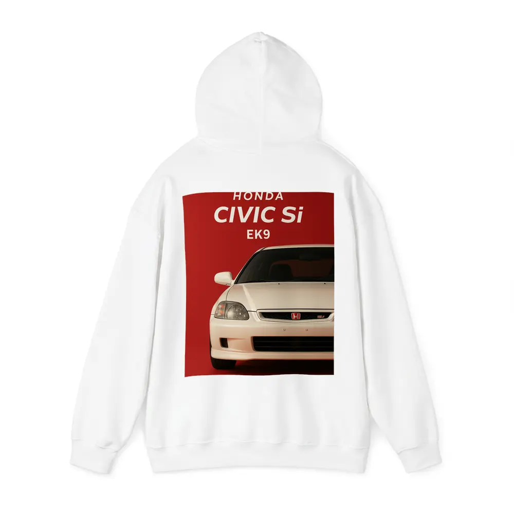 Honda Civic Si EK9 Red Background – Hoodies