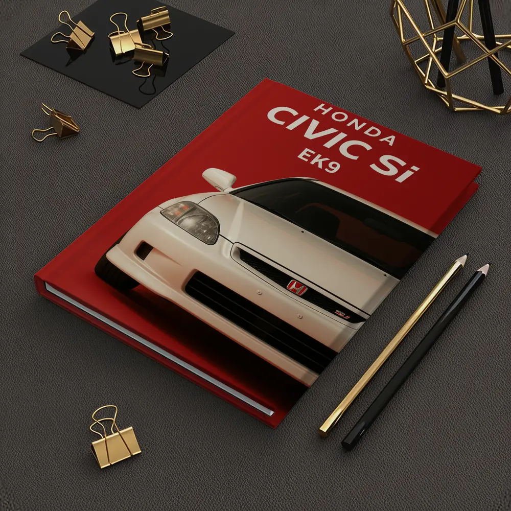 Honda Civic Si EK9 Red Background – Notebooks