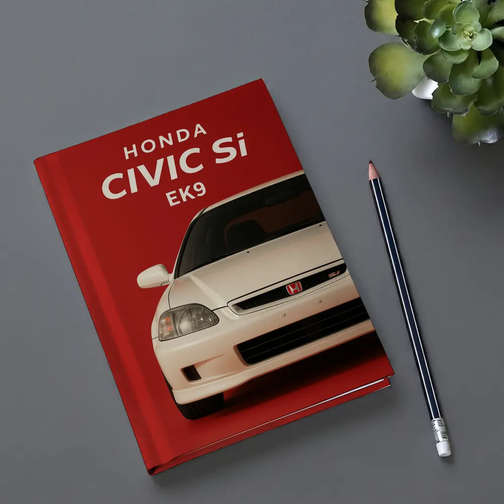 Honda Civic Si EK9 Red Background – Notebooks