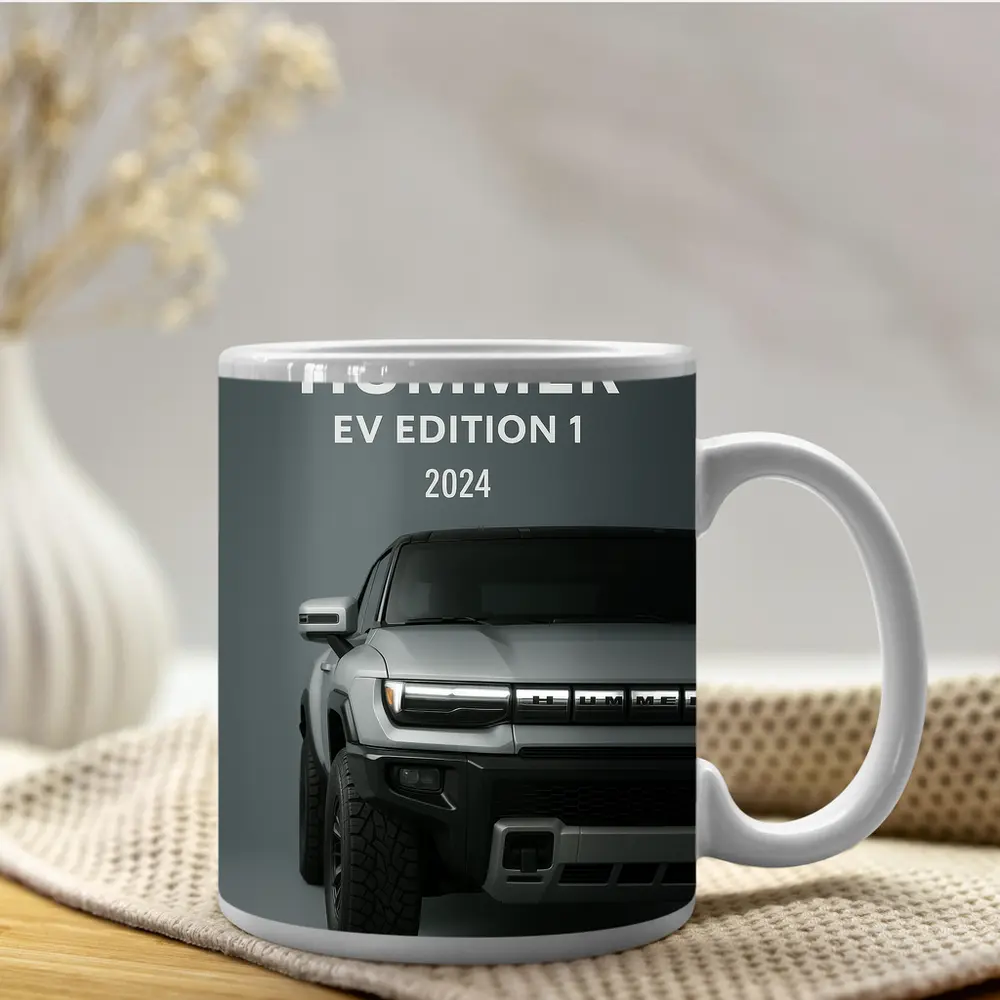 Hummer EV Edition One Silver Truck Front – Mugs