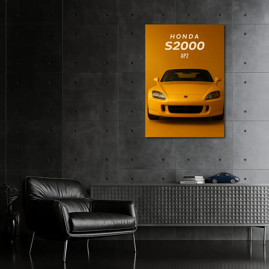 Honda S2000 AP2 Yellow Studio Shot – Wall Art