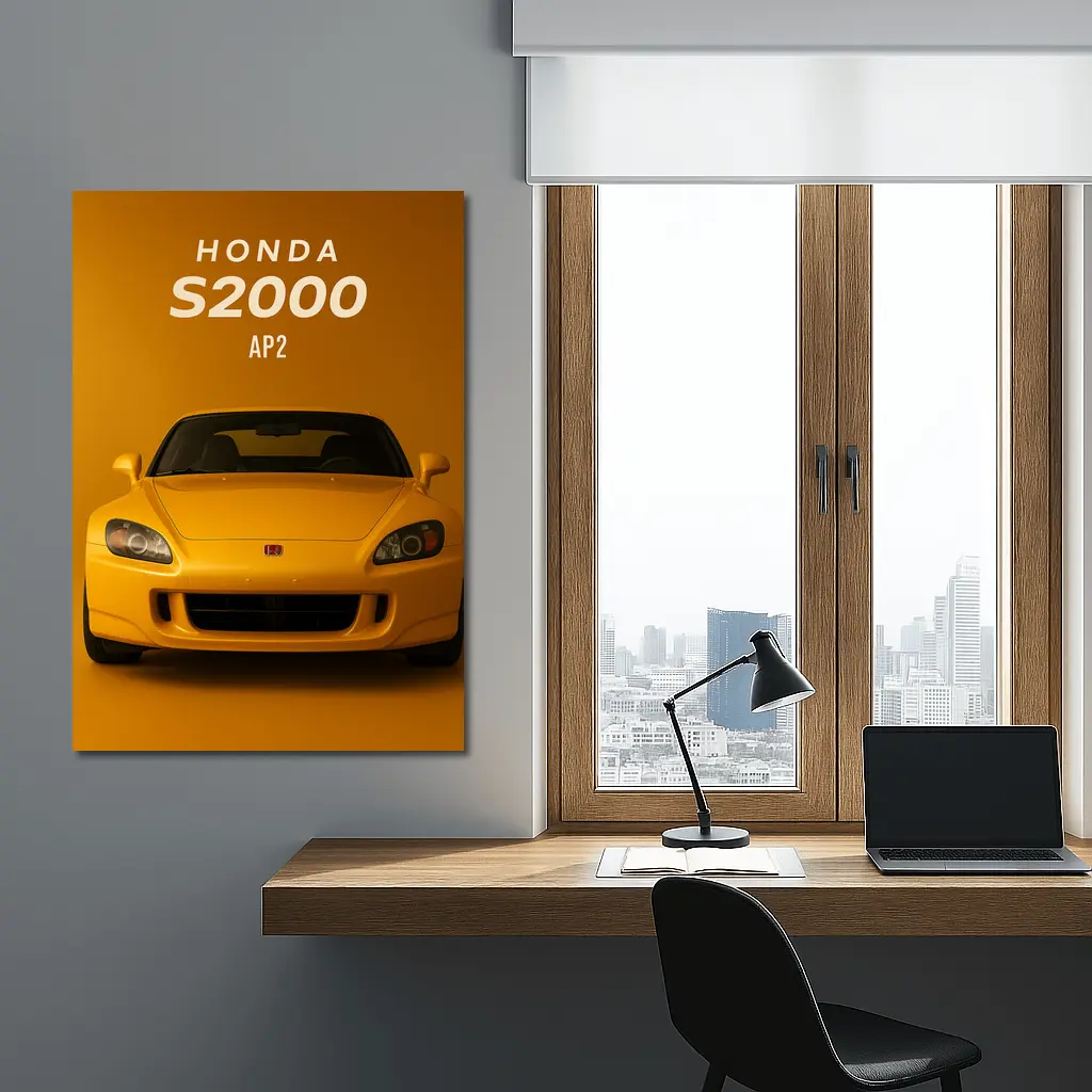 Honda S2000 AP2 Yellow Studio Shot – Wall Art