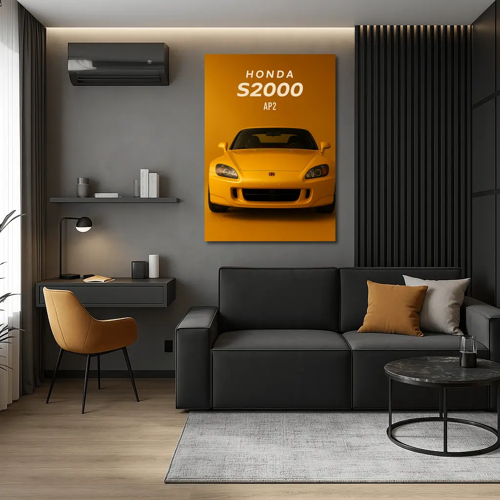 Honda S2000 AP2 Yellow Studio Shot – Wall Art