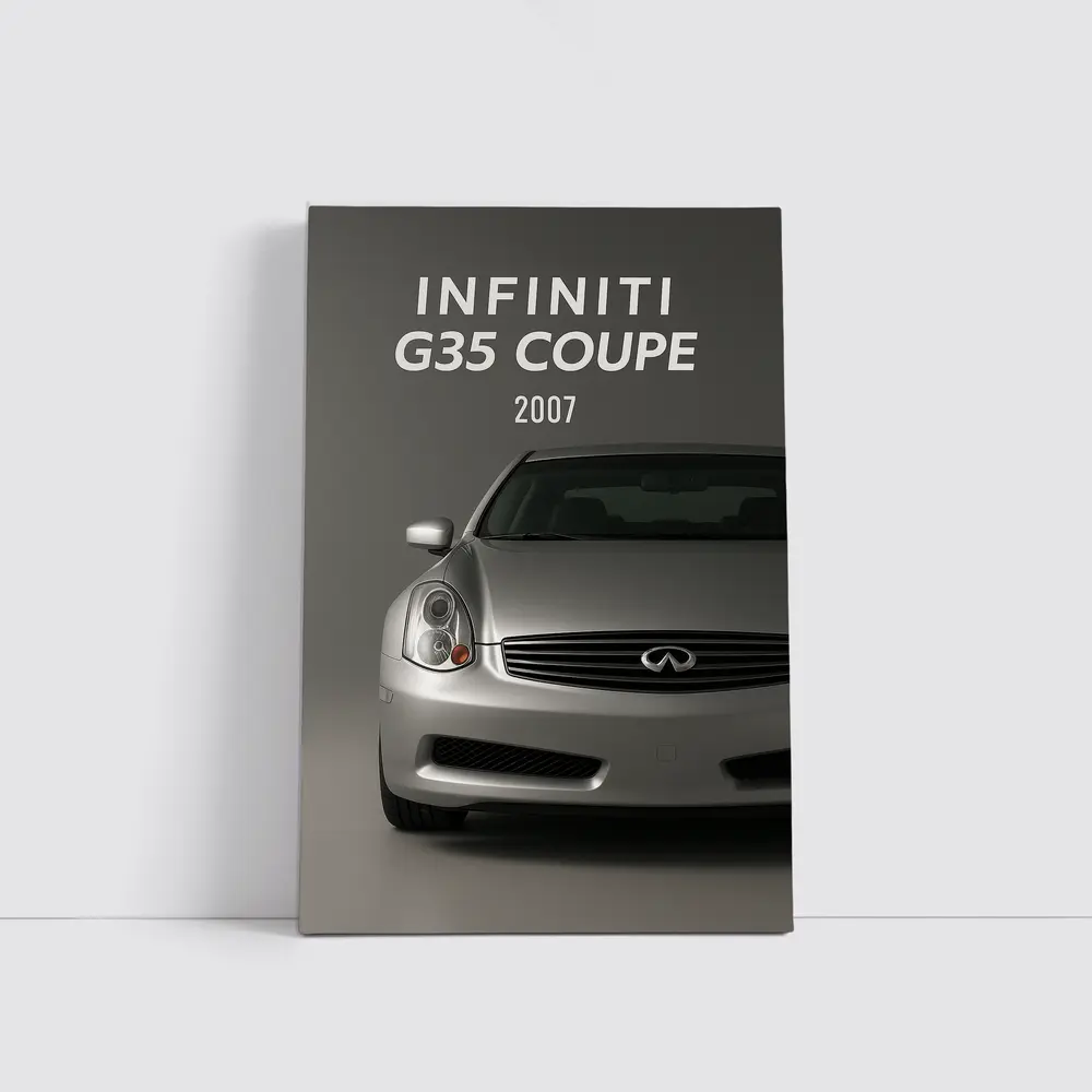Infiniti G35 Coupe Front View Gray – Wall Art