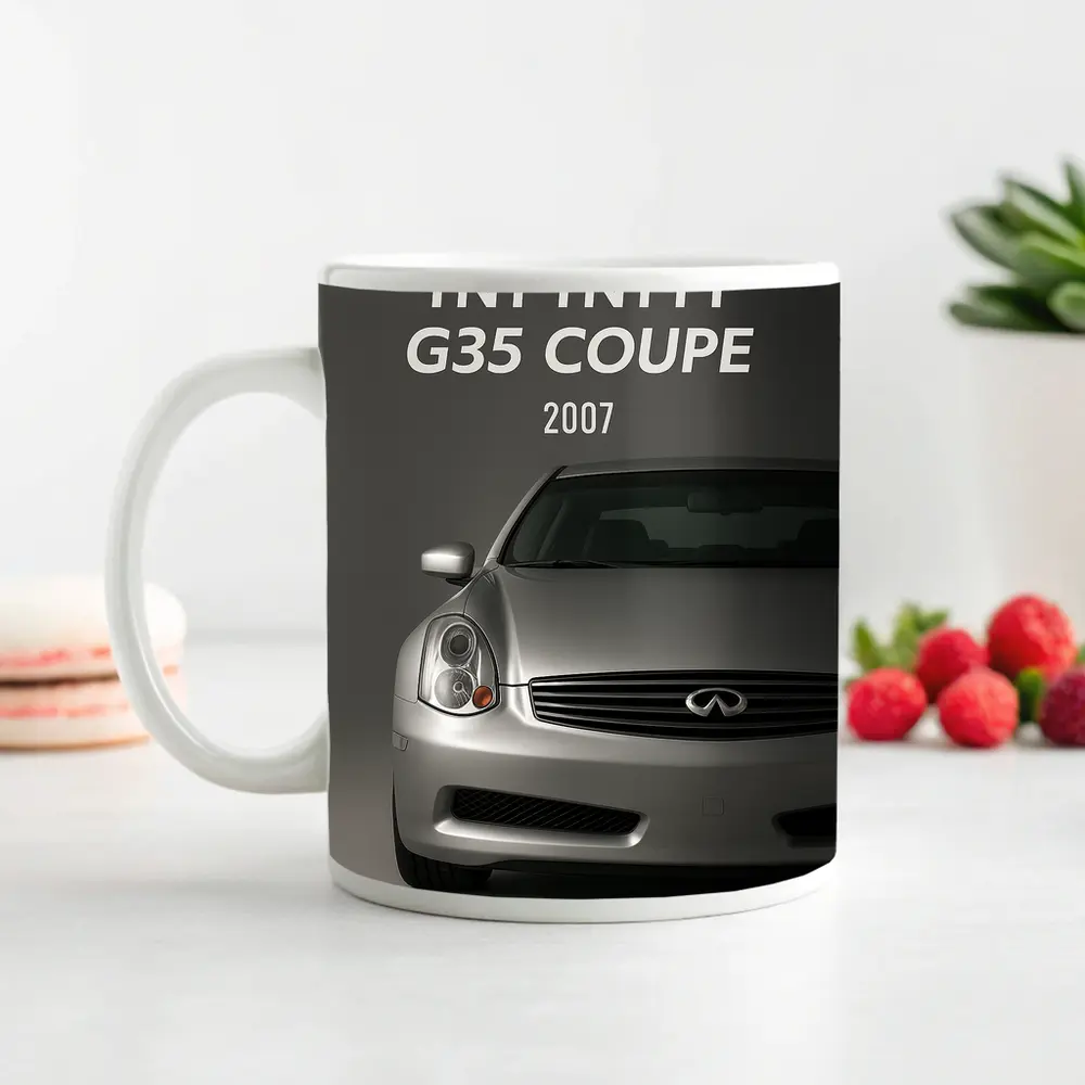 Infiniti G35 Coupe Front View Gray – Mugs