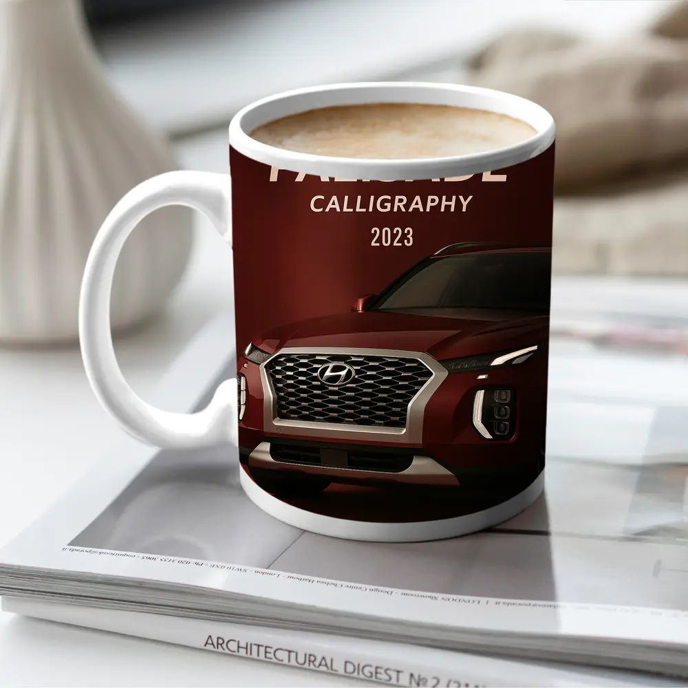 Hyundai Palisade Calligraphy SUV Dark Red – Mugs