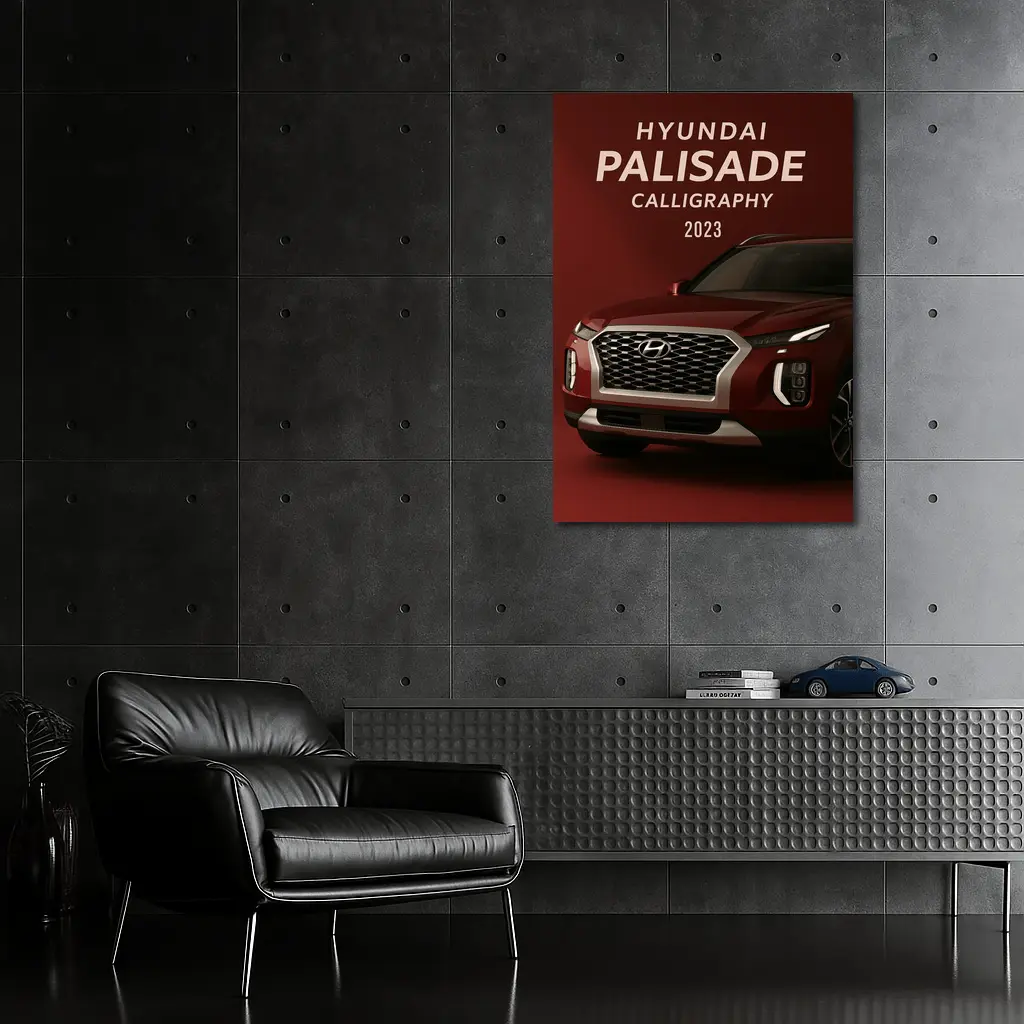Hyundai Palisade Calligraphy SUV Dark Red – Wall Art