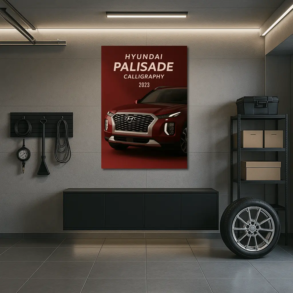 Hyundai Palisade Calligraphy SUV Dark Red – Wall Art