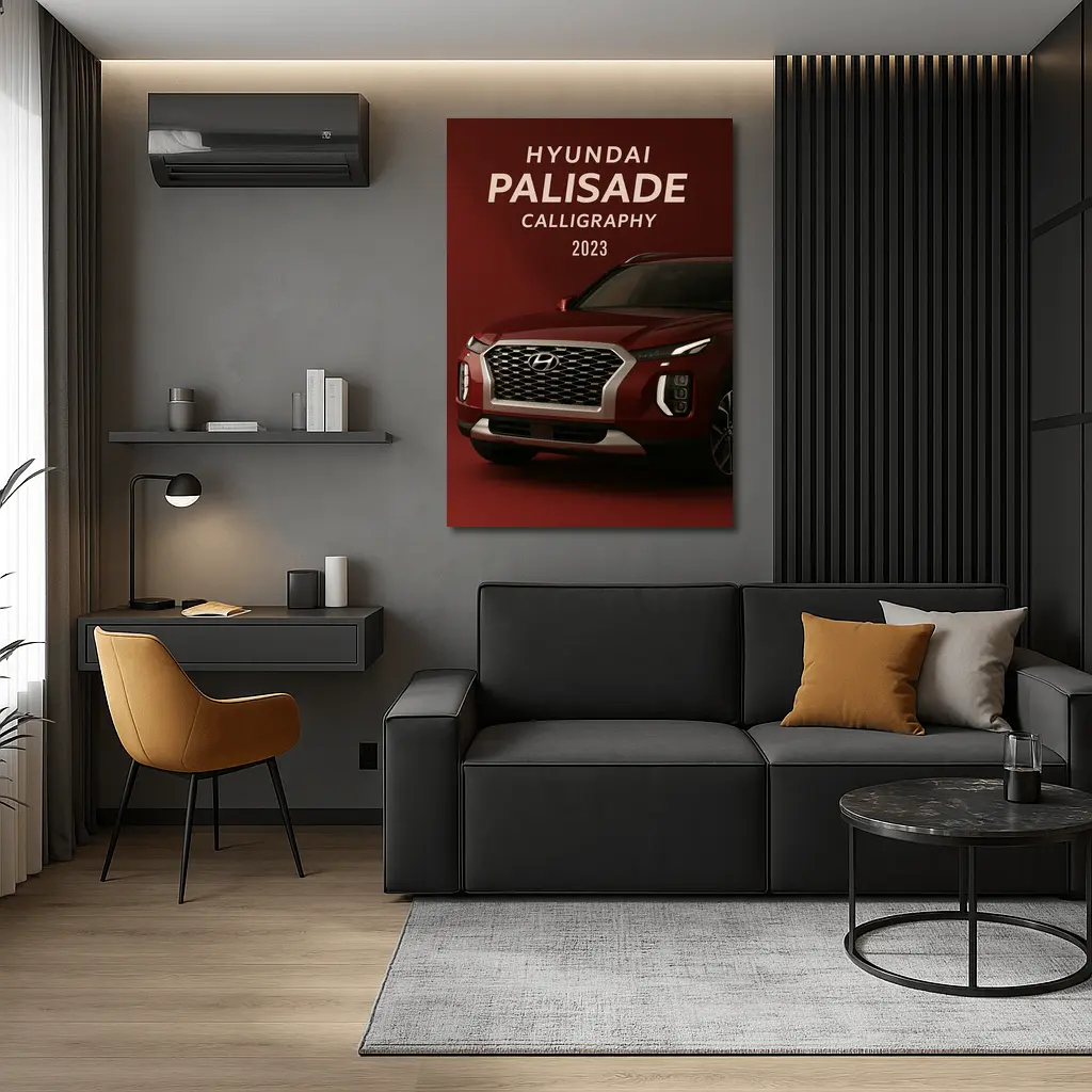 Hyundai Palisade Calligraphy SUV Dark Red – Wall Art