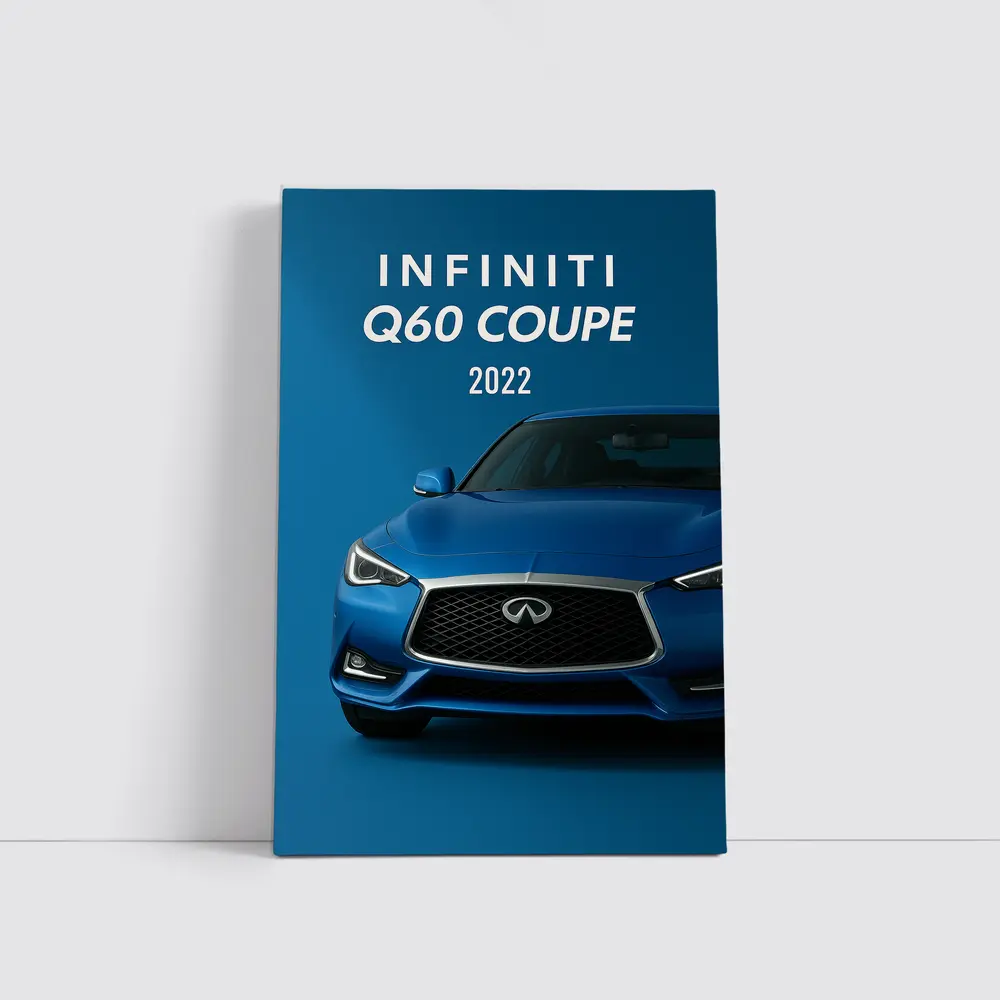 Infiniti Q60 Coupe Blue Studio Shot – Wall Art