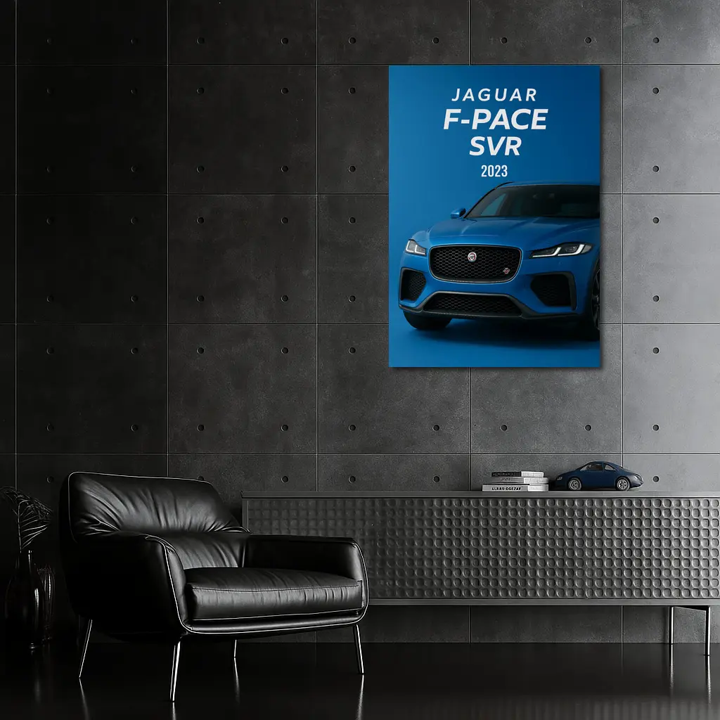 Jaguar F-Pace SVR Blue Studio Shot – Wall Art