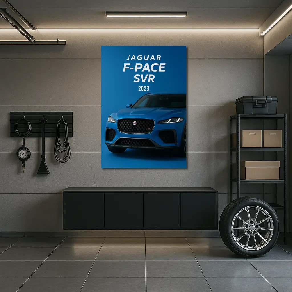 Jaguar F-Pace SVR Blue Studio Shot – Wall Art