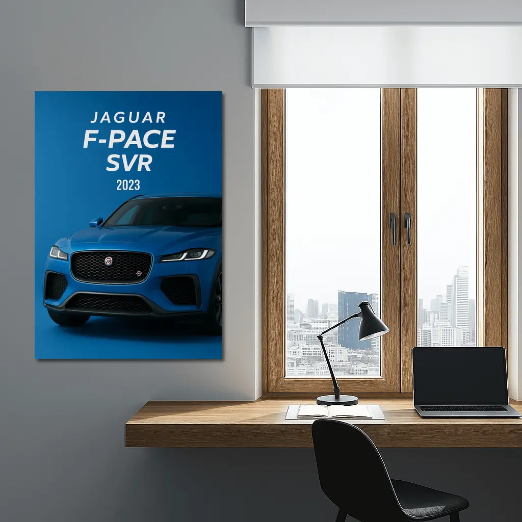 Jaguar F-Pace SVR Blue Studio Shot – Wall Art