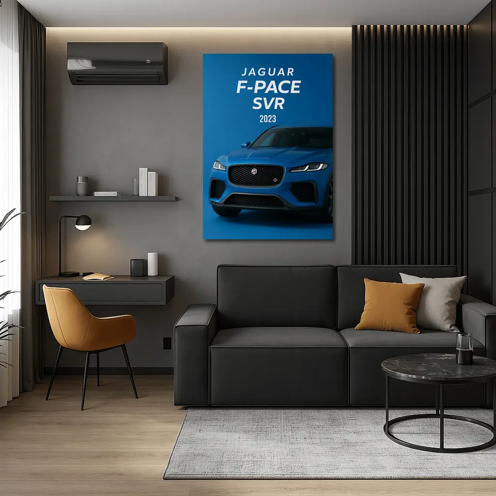 Jaguar F-Pace SVR Blue Studio Shot – Wall Art