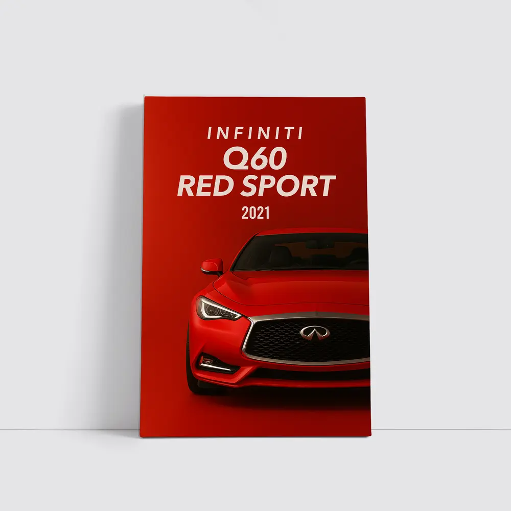 Infiniti Q60 Red Sport Front View – Wall Art