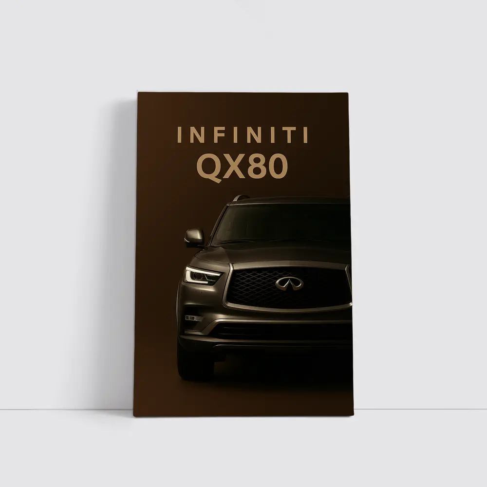 Infiniti QX80 SUV Dark Brown Background – Wall Art