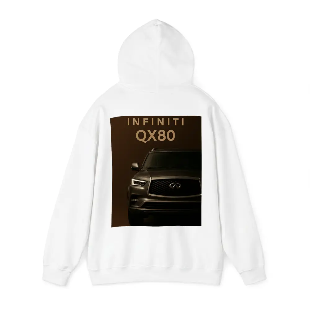 Infiniti QX80 SUV Dark Brown Background – Hoodies