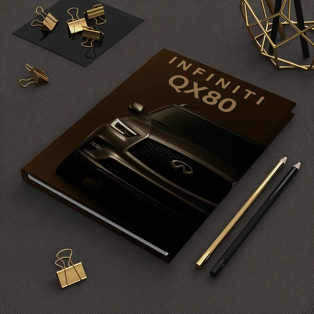 Infiniti QX80 SUV Dark Brown Background – Notebooks