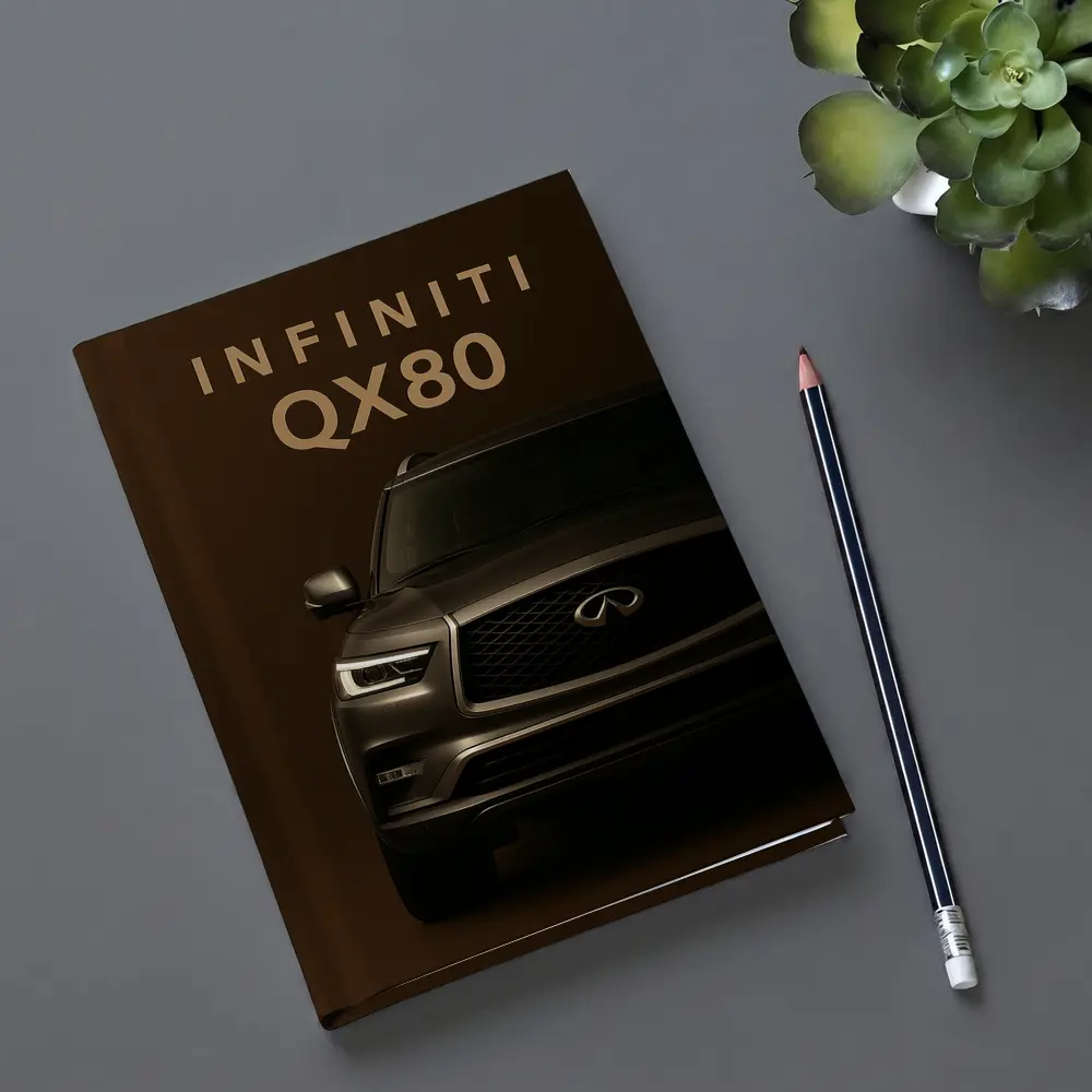 Infiniti QX80 SUV Dark Brown Background – Notebooks