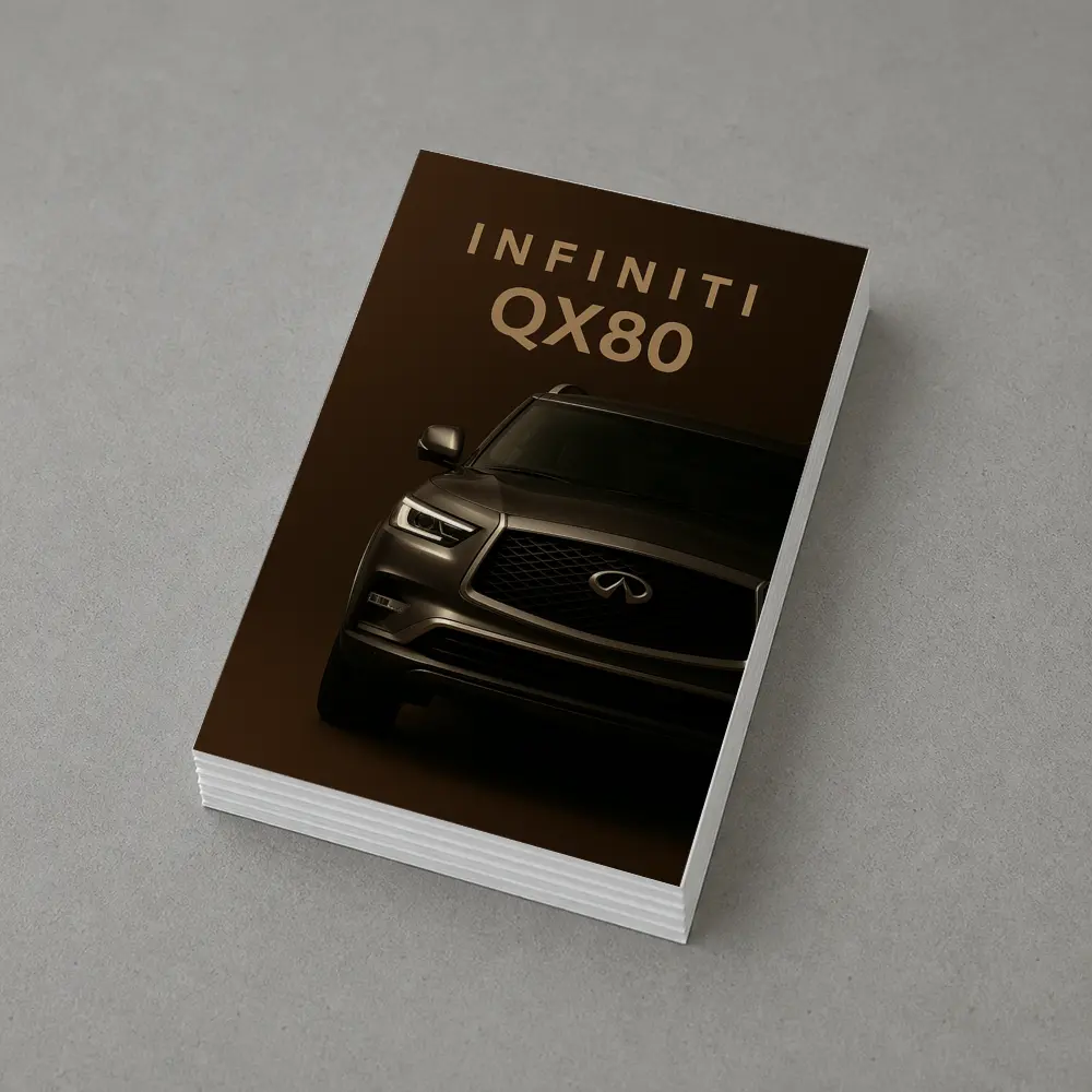 Infiniti QX80 SUV Dark Brown Background – Postcards