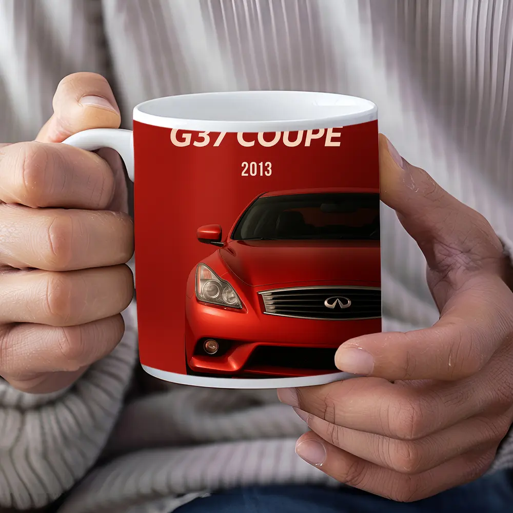 Infiniti G37 Coupe Red Minimal Background – Mugs