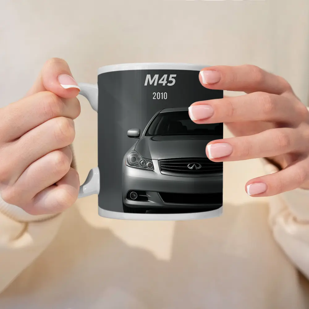 2010 Infiniti M45 Silver Front View – Mugs