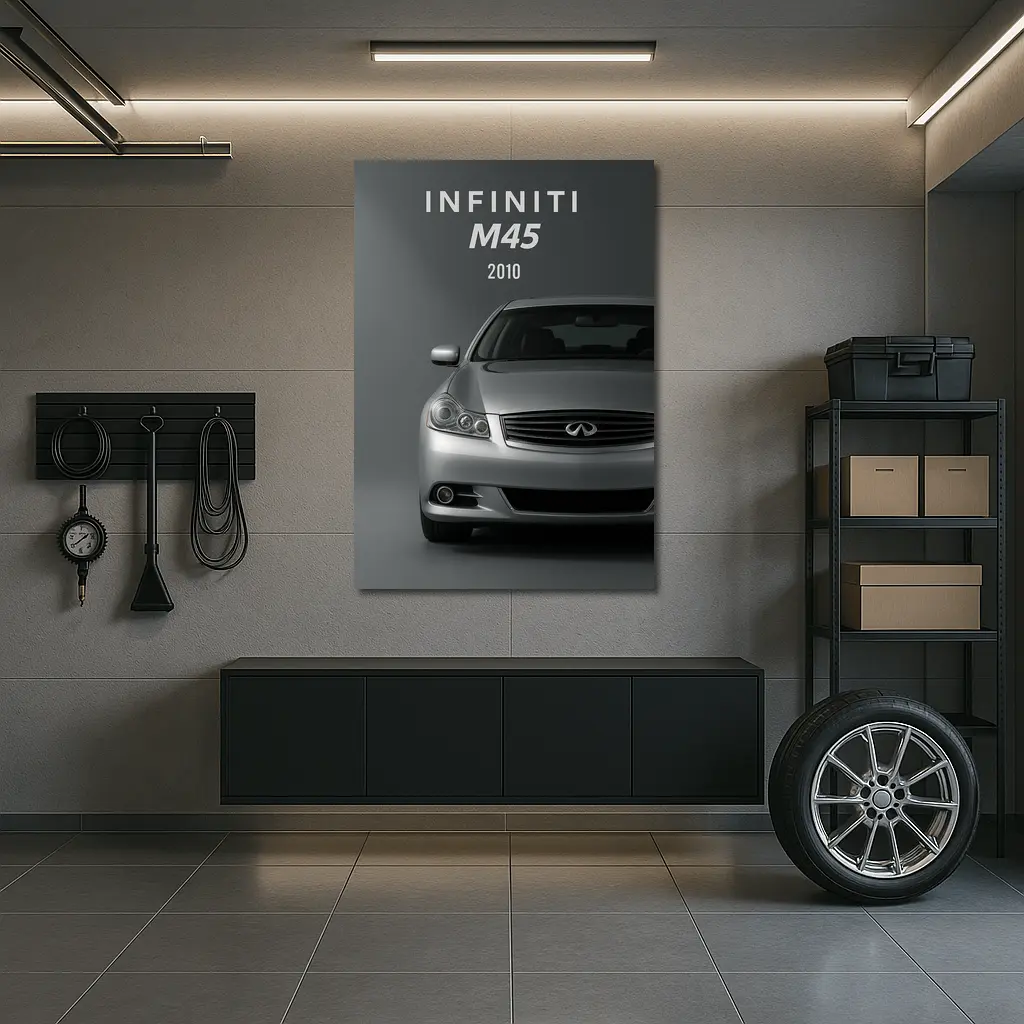 2010 Infiniti M45 Silver Front View – Wall Art