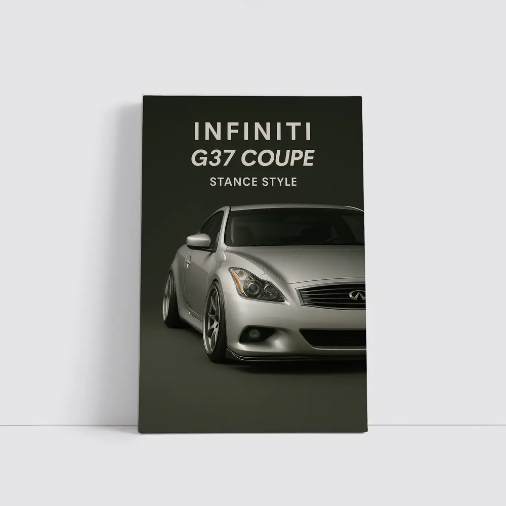 Infiniti G37 Coupe Stance Style Silver – Wall Art