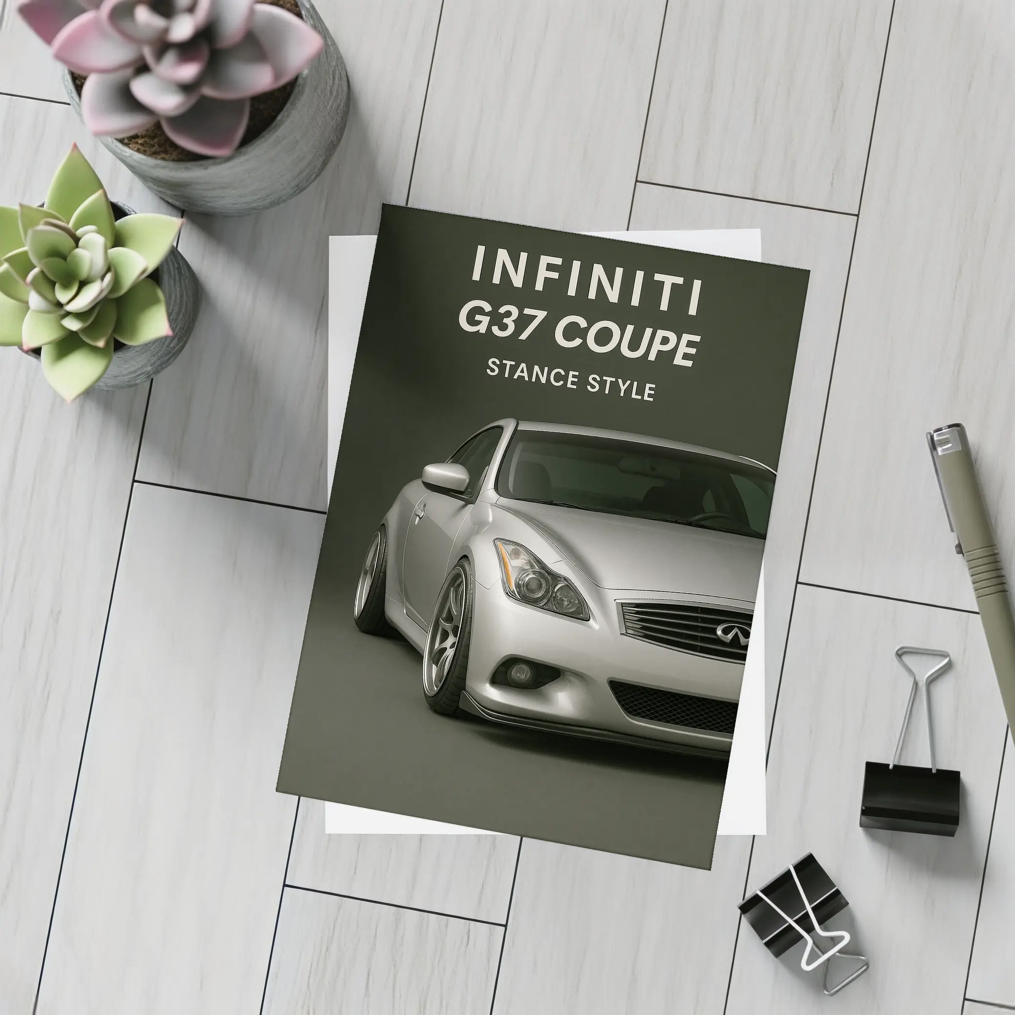 Infiniti G37 Coupe Stance Style Silver – Postcards