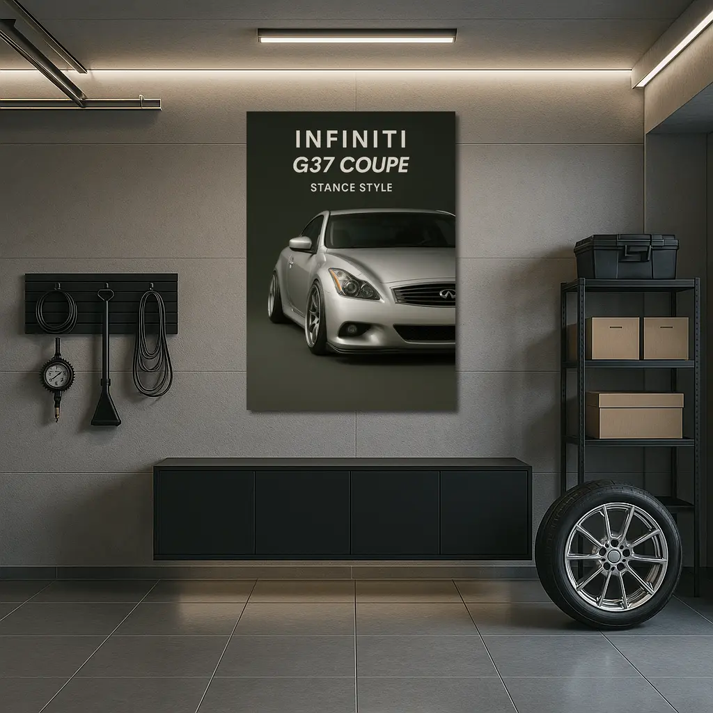 Infiniti G37 Coupe Stance Style Silver – Wall Art