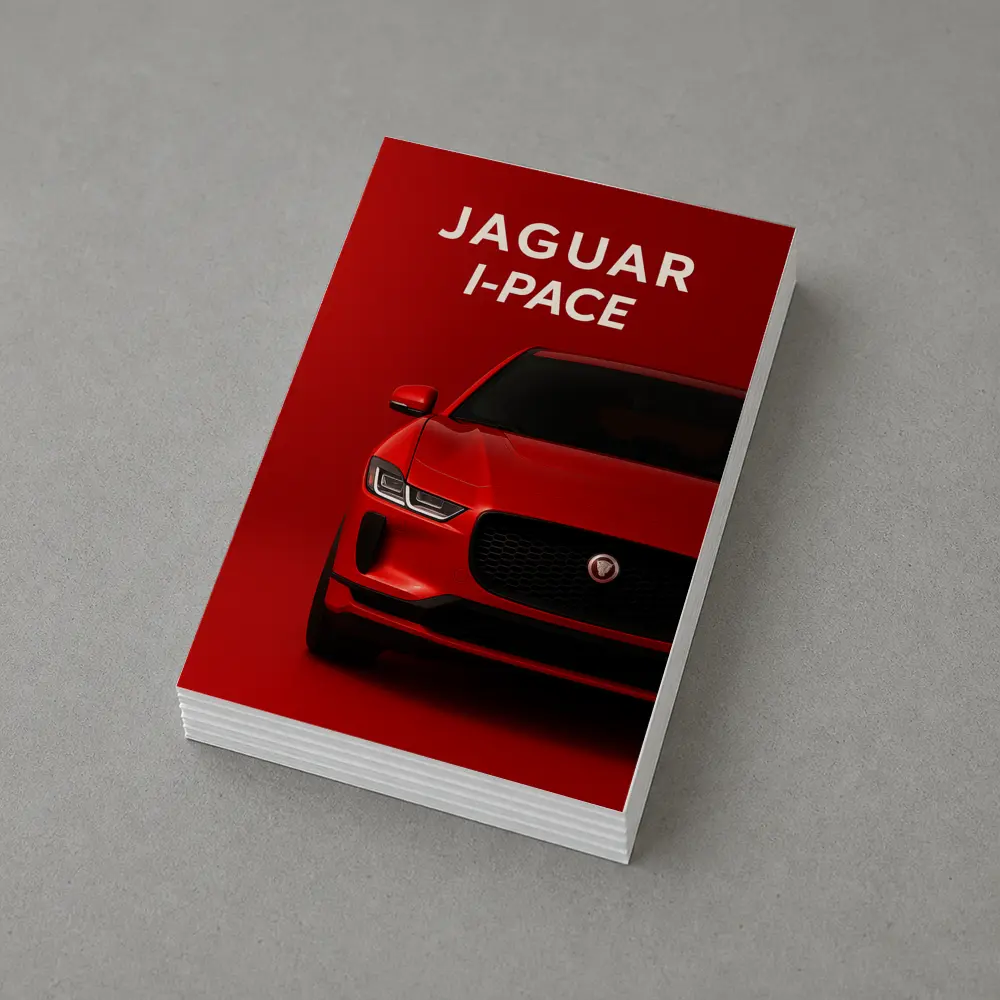 Jaguar I-Pace Red Electric SUV Art – Postcards